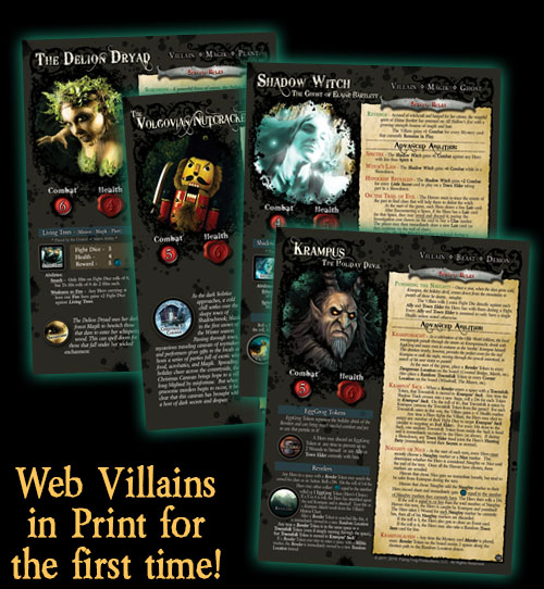 A collection of a decade of Web Villains are included for the first time in print!